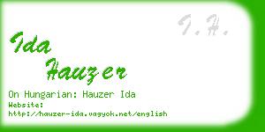 ida hauzer business card